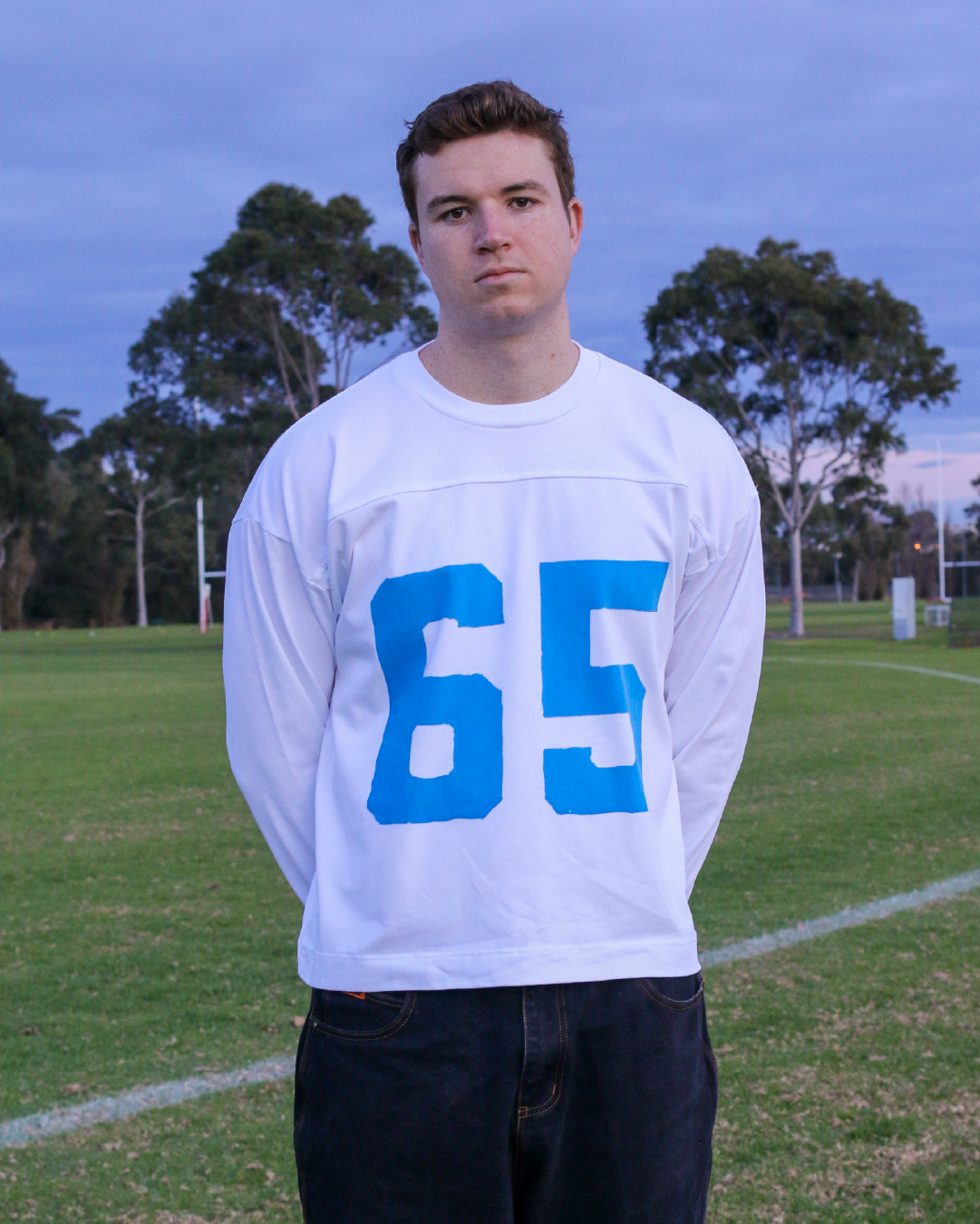 THICK - 65 JERSEY LONG SLEEVE  -WHITE